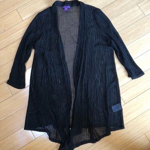 *SOLD*  Beverly Drive Swimsuit Cover In Black - 2X